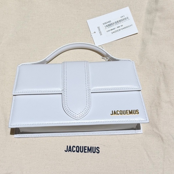 Jacquemus White Satchel with Gold Accents - Picture 5 of 10